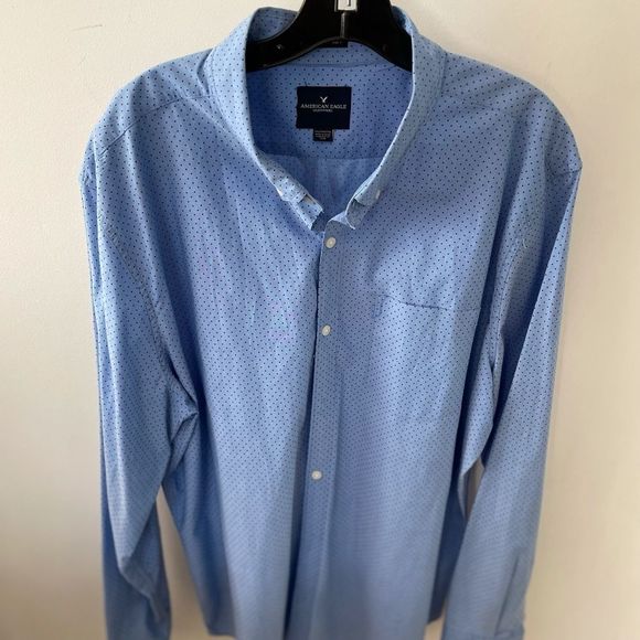 American Eagle Outfitters Other - American Eagle Sz XXL Dress shirt Blue polkadot long sleeve button down collar